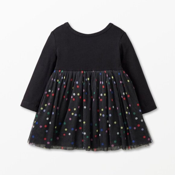 Hanna Andersson Baby Long Sleeve Tulle Dress Black